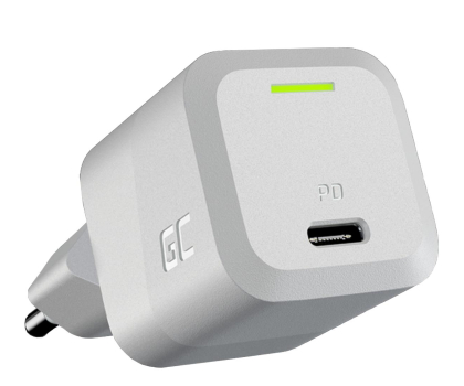 Ładowarka i akumulator Green Cell Ładowarka GC PowerGaN 33W PD 3.0 QC 3.0 USB-C biała CHARGC06W